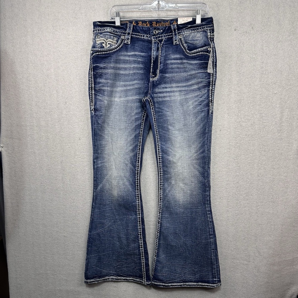 NWT Rock Revival Nadine Mid Rise Flare 31X30